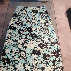 Floral Black and Blue Women's Skirt